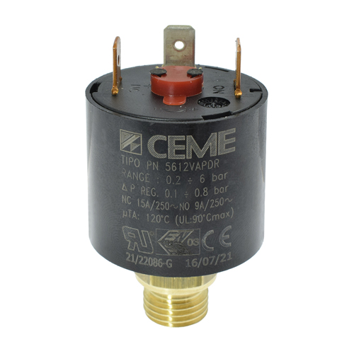 CEME Cilindric Pressure Switch 1/4” M. (0,2 - 6 bar) # 5612