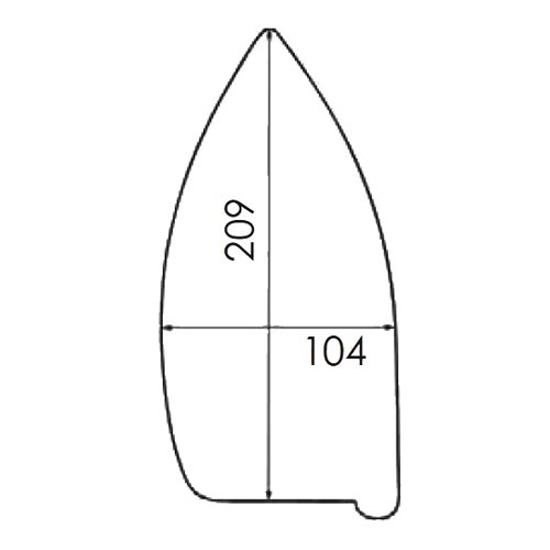 Reinforced PTFE Soleplate for Iron ROTONDI EC-289