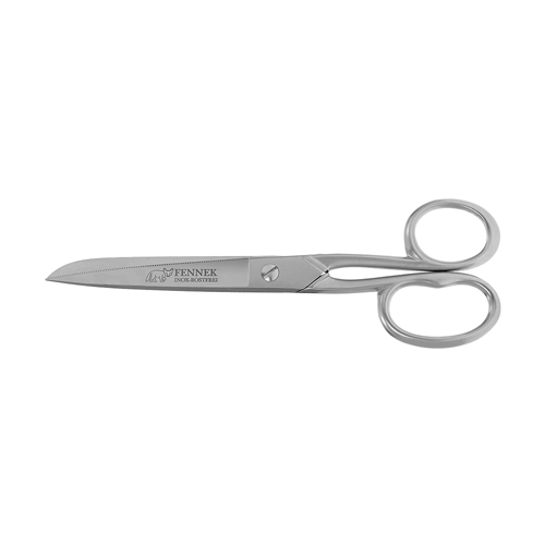 Micro-Serrated Trimmer Scissors 18cm (7") - Stainless Steel - Made in Italy (FENNEK)