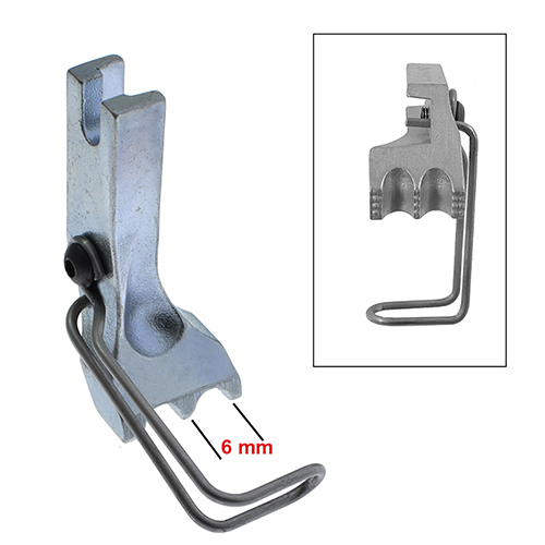 Outer Presser Foot 6mm Double Grooved ADLER 69, 267 # 1032/01 (Made in Italy)