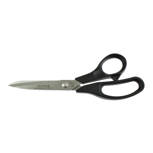 Stainless Steel Tailor's Scissors 21.6cm (8.5"), Plastic Handles - Made in Italy (FENNEK)