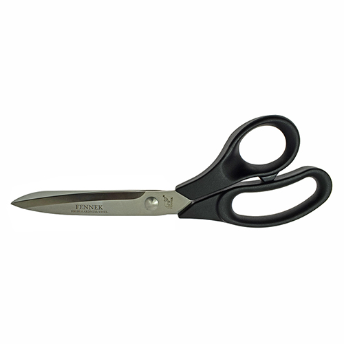 [C780] Micro-Serrated Scissors 22.8 cm (9”) for Kevlar, Plastic Handles - Made in Italy - (FENNEK)