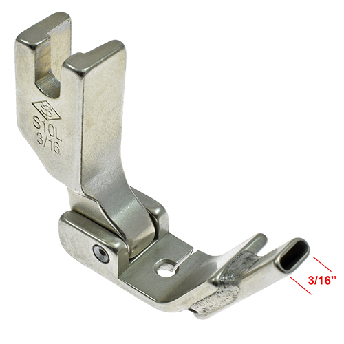 [16667/2] Prensatelas Articulado con Guía Tubular Izquierda 4,8 mm (3/16") # S10L-3/16 (P3316L3/16) (YS)