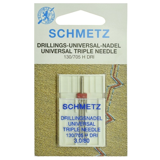 Universal Triple Needle 130/705 H DRI Schmetz Sewing Machines (1 Pc)