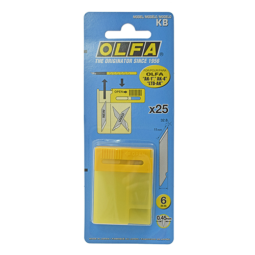 [OLF:KB] Blades 6 mm for AK-series (25 pcs) OLFA # KB