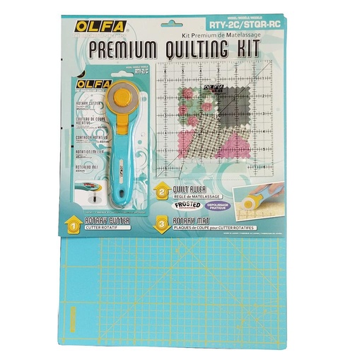 [B860] RTY-2C/STQR-RC (OLFA) | Premium Quilt Making Kit - Aqua Version