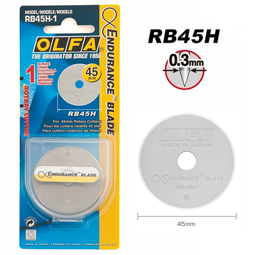 [B806/1H] RB45H-1 (OLFA) | Ø 45mm Endurance Spare Blade Made of Special High Quality Tungsten Tool Steel (1 Pc)