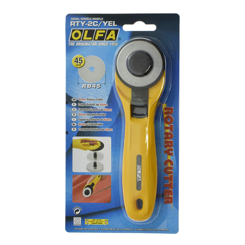 [B821/GIALLO] RTY-2C/YEL OLFA | Ø 45mm Rotary Knife - QUICK CHANGE