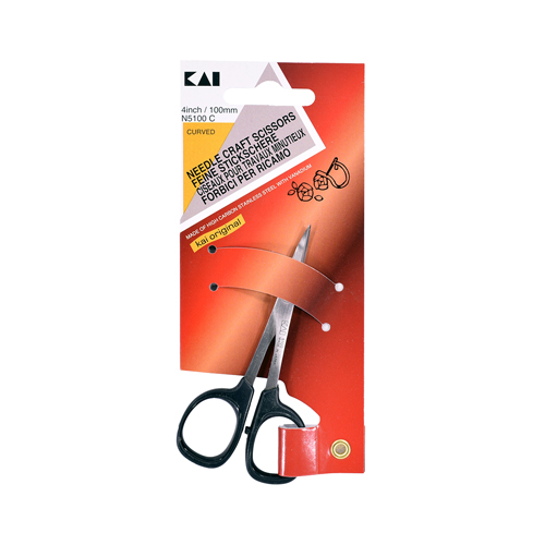 [C141/C] N5100C KAI | 4" (10cm) Embroidery Scissors, Curved Blades