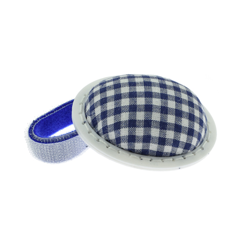 [B797] Blue wrist pin cushion with velcro