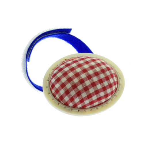 [B798] Red wrist pin cushion with velcro