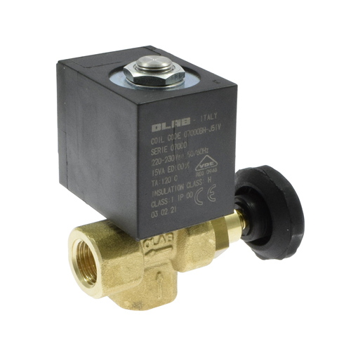 [D5/25] Steam Solenoid Valve 1/4” 230V (7000) Ø 2,8mm OLAB with Regulation