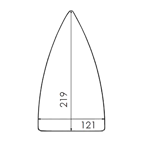 [B287/42] Suela de PTFE Reforzada para Plancha POLTI (Nuevo Tipo)