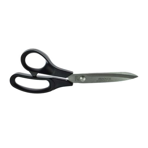 [C548] 8.5" (21.5 cm) Left-Handed Inox Scissors, Plastic Handles (Inverted Handles and Blades) - FENNEK