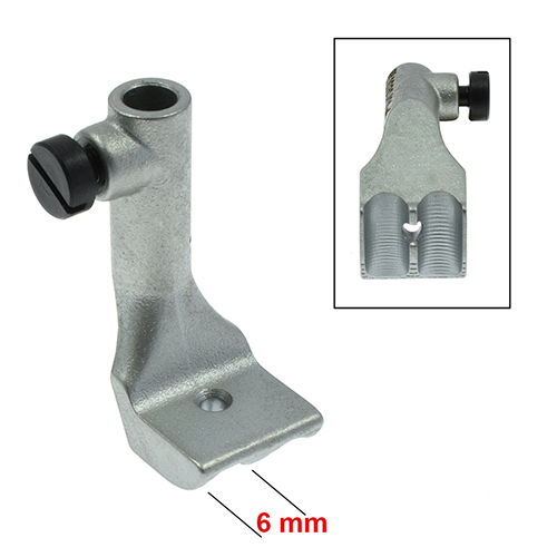 [12393/6] Inner Foot, Double Grooved 6mm for Awnings ADLER, PFAFF # 1030/01 (Made in Italy)