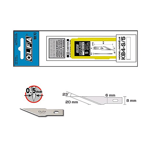 [B999/1] KB4-S/5 Olfa | Precision Blades for Professional Art Knife (5 pcs)